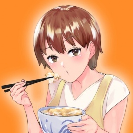 【一緒に食べよう!】元気な彼女といつもの食卓、かつ丼編