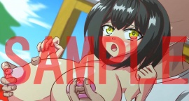 Live2Dアニメ巨乳巫女の母乳を搾乳