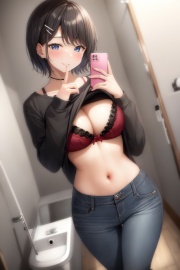 公衆トイレでバイブオナニー　20歳　JD