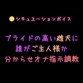 プライドの高い雌犬に誰がご主人様か分からせオナ指示