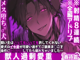【※射精8連続】※男性受け※全編アドリブメス堕ち♂ご主人様はいっても許してくれない愛犬のイキ姿が可愛い過ぎてご褒美ま◯こを条件にシコシコしてたら壊れちゃいました 【獣人過剰愛重】