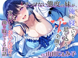 そっけない態度の妹が、俺が寝ていると思い込んでハート全開で夜●いしておちんぽ汁を搾り取ってくるお話