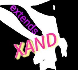エクサンド(extends)