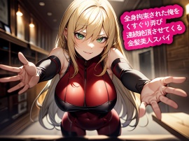 全身拘束された俺をくすぐり弄び連続絶頂させてくる金髪美人スパイ