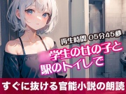 〇学生の女の子と駅のトイレで【すぐに抜ける官能小説の朗読】