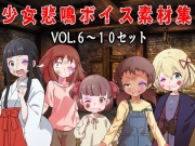 (商用利用可能な音声素材セット)少女悲鳴素材集vol6～10