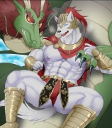 竜に襲われる騎士団長