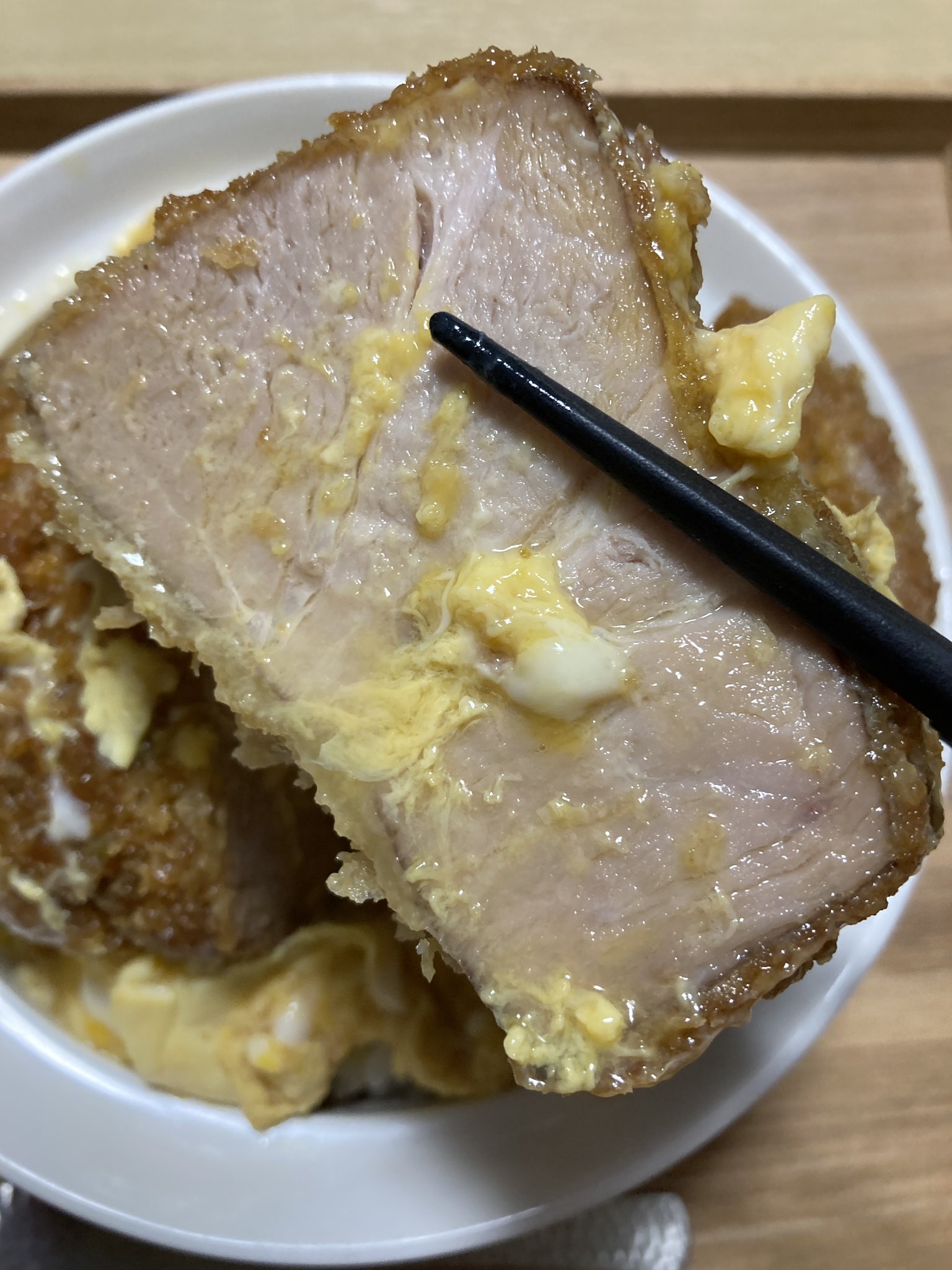 折角低温調理ができるので分厚いとんかつでカツ丼作りたかった～浪漫飯：巨大カツ丼～