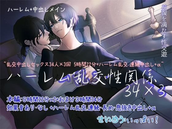 【感想】ハーレム乱交性関係34×3　声優	 指永拷人さん/  鷹取レイジさん / 影見守さん他