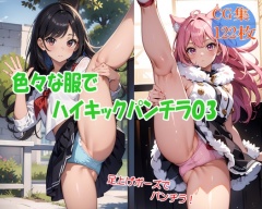 色々な服でハイキックパンチラ03