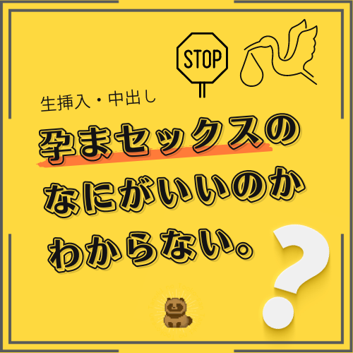 【生挿入・中出し】孕まセックスのなにがいいのかわからない。【不安・苦手】