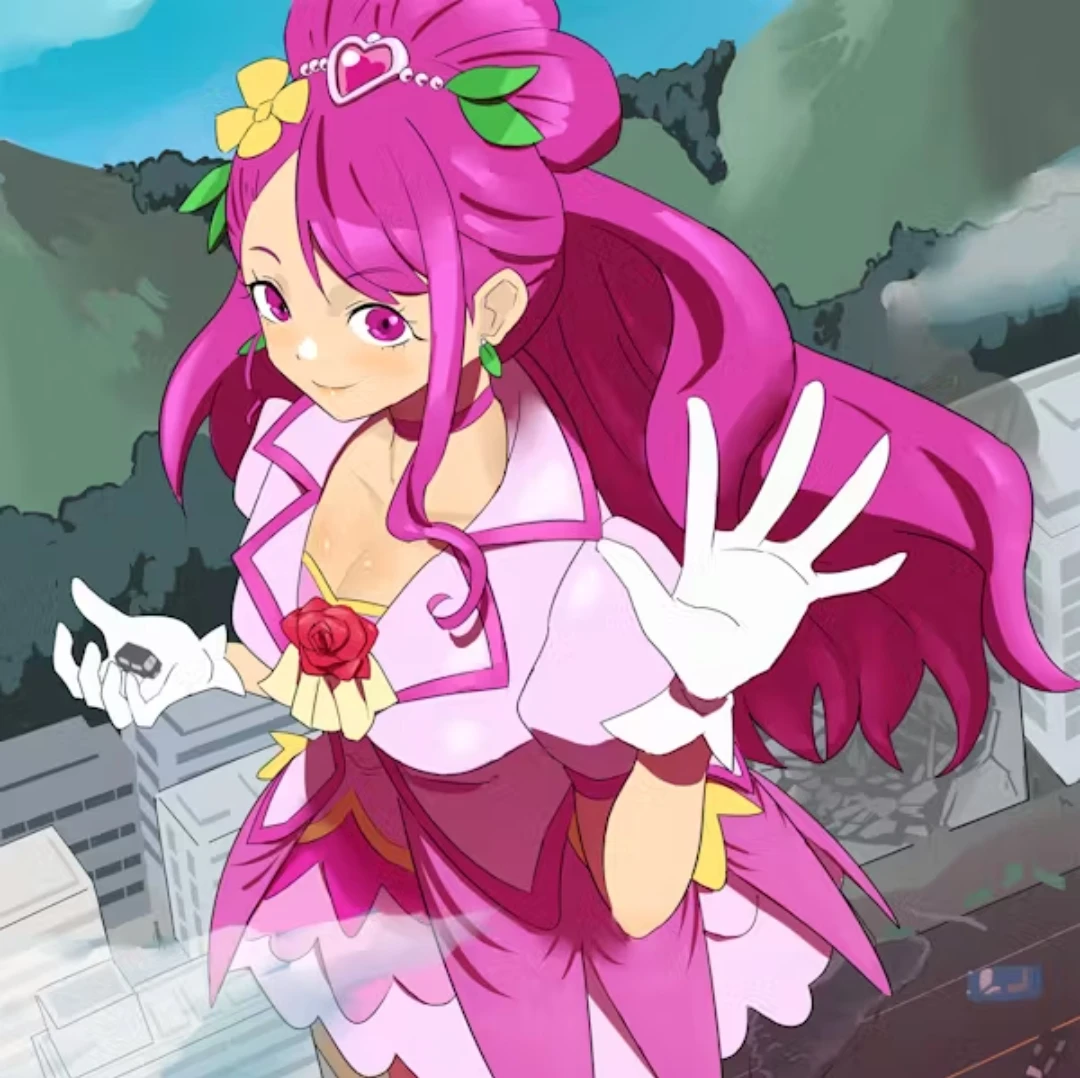 プ〇キュアと巨大娘は相性バッチリ！！