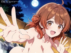 おねショタ露天風呂 「学マス 花見〇芽」