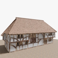 中世イギリスの農家(Bayleaf farmhouse, 15C England)