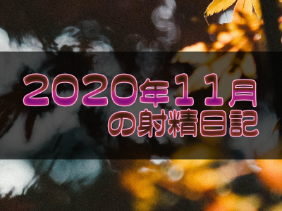 射精日記・2020年11月分