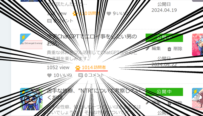 いつの間にか1000View記事が誕生していたお話